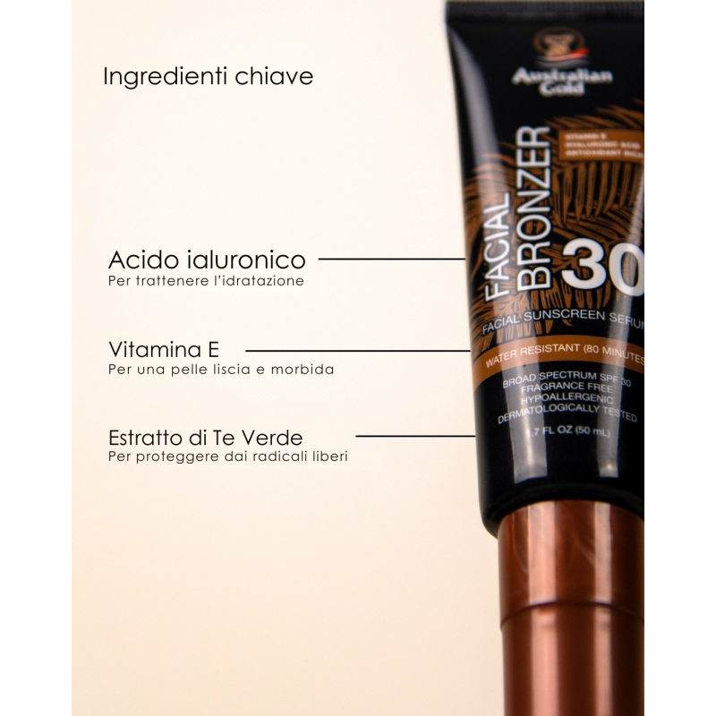 SIERO VISO SPF 30 CON BRONZER