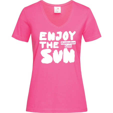 T SHIRT ROSA DONNA "Enjoy the Sun"