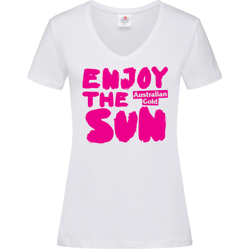 T SHIRT BIANCA DONNA "Enjoy the Sun"