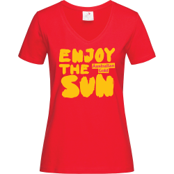 T SHIRT ROSSA DONNA "Enjoy the Sun"