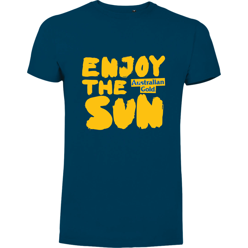 T SHIRT BLU UOMO "Enjoy the Sun"