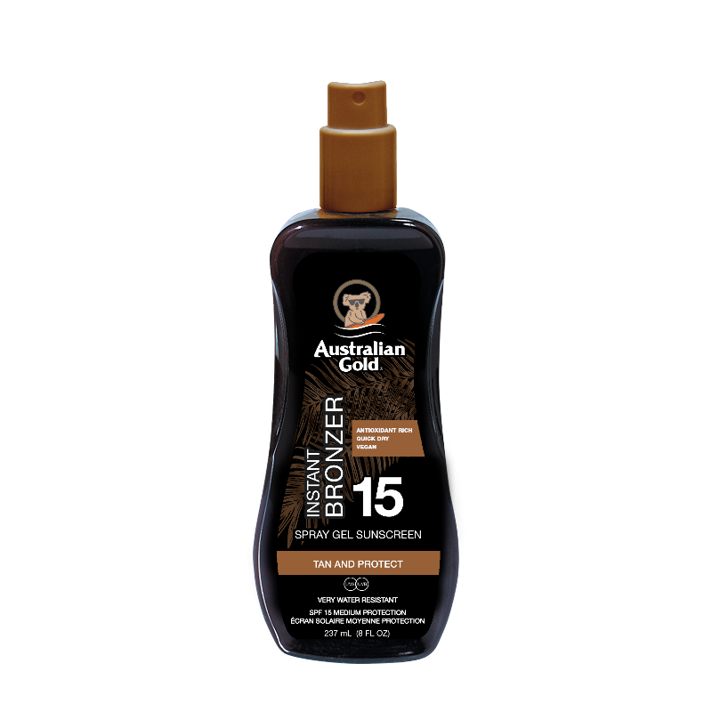 SPF 15 SPRAY GEL WITH BRONZER